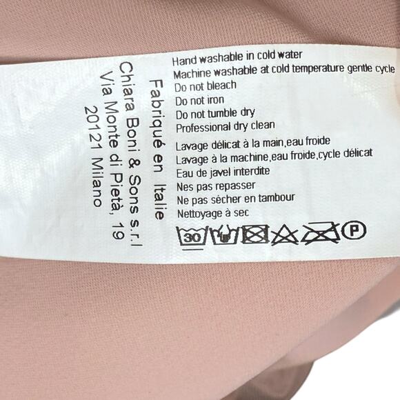 Chiara Boni Size Italian 52 Lady Illusion Maxi Dress Blush Pink Formal Gown‎ - Picture 10 of 13